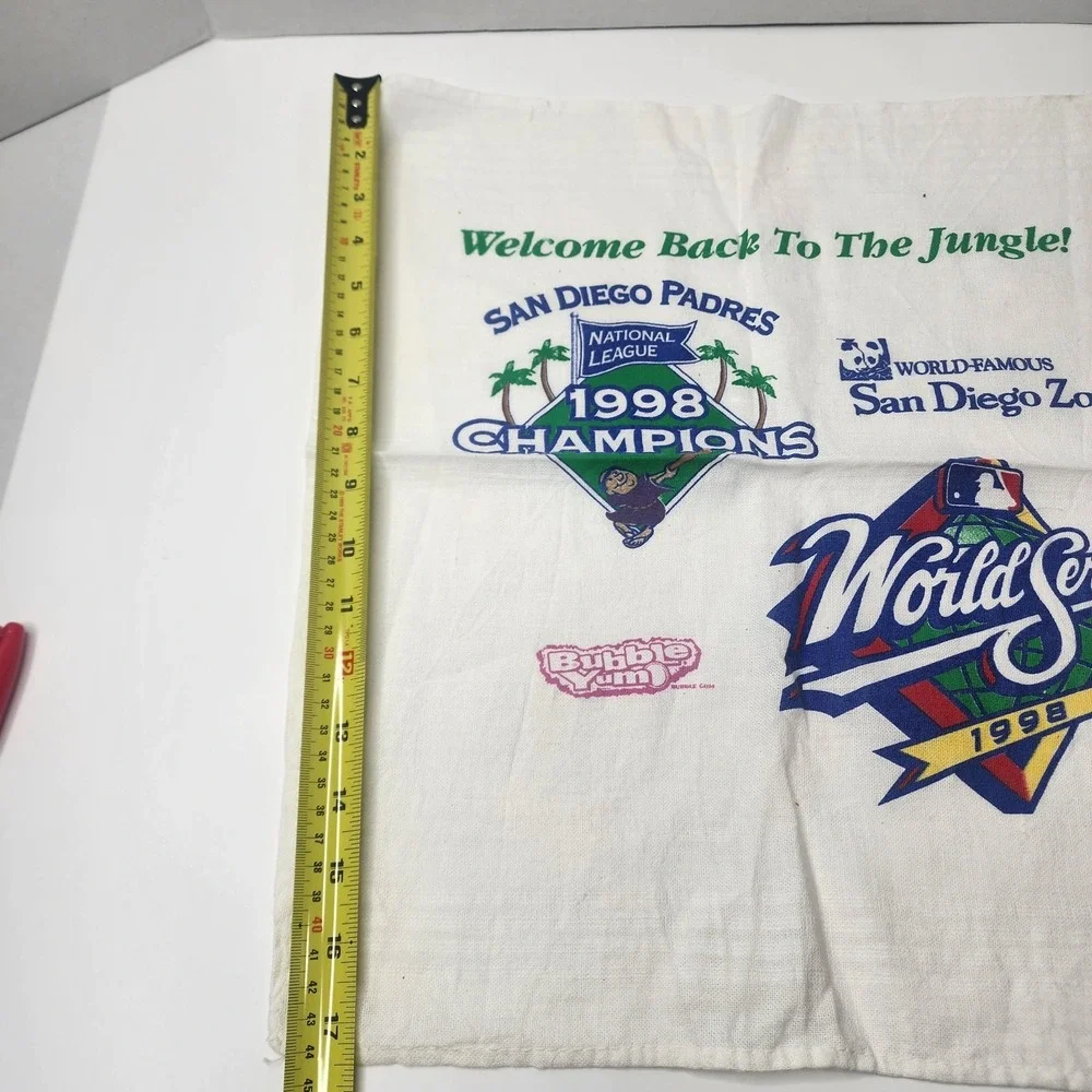 San Diego Padres 1998 Rally Towel Welcome Back To The Jungle SD Zoo NL Champions